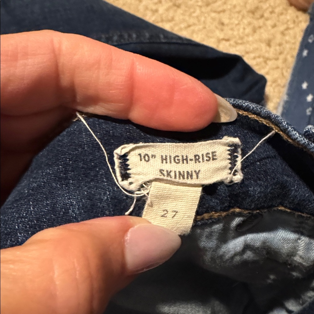 Madewell Indigo Denim Pants hi-rise skinny size 27 - Picture 11 of 12